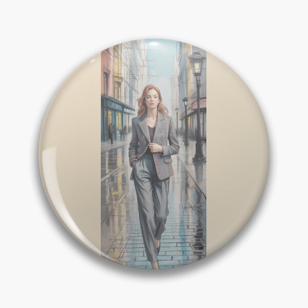 Item preview, Urban Elegance: Woman On Rainy Street Artwork By Merch, Limited Edition designed and sold by kraackforest.