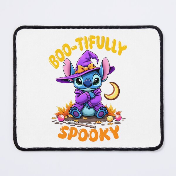 Item preview, Lilo & Stitch Boo-tifully Spooky – Cute Halloween Witch Stitch Art designed and sold by KINGOFSTICKER.