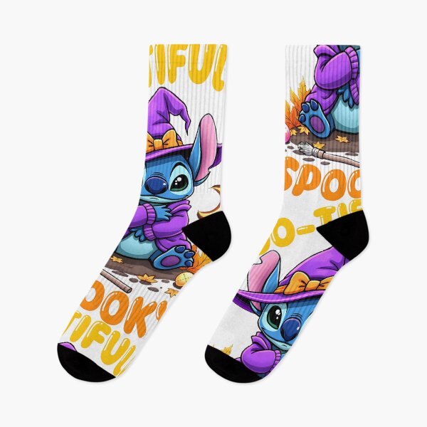 Item preview, Lilo & Stitch Boo-tifully Spooky – Cute Halloween Witch Stitch Art designed and sold by KINGOFSTICKER.