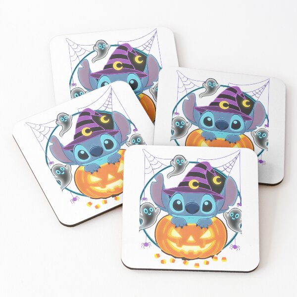 Item preview, Lilo & Stitch Halloween Pumpkin Ghosts – Cute Witch Stitch Spooky Art designed and sold by KINGOFSTICKER.