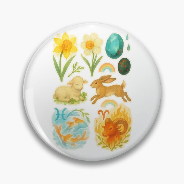 Item preview, Watercolour style March Stickers  designed and sold by BrushAndBreathe.
