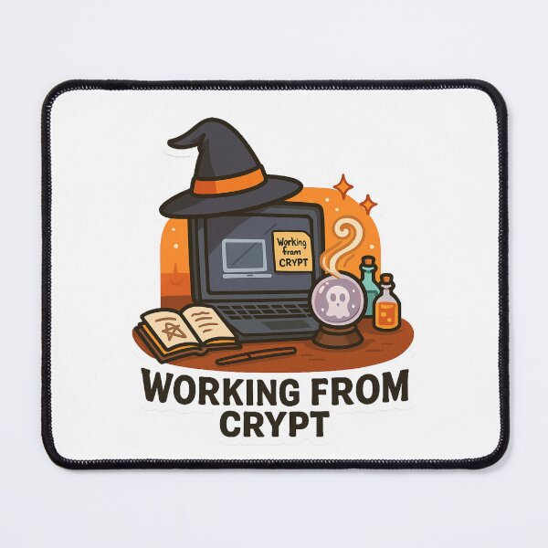 Item preview, Working From Crypt Witchy Work From Home Sticker designed and sold by NitkiStudio.