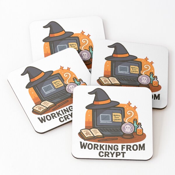 Item preview, Working From Crypt Witchy Work From Home Sticker designed and sold by NitkiStudio.