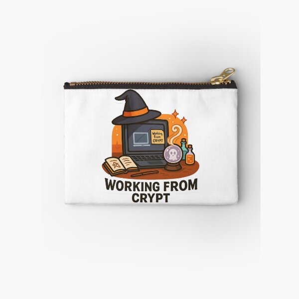 Item preview, Working From Crypt Witchy Work From Home Sticker designed and sold by NitkiStudio.