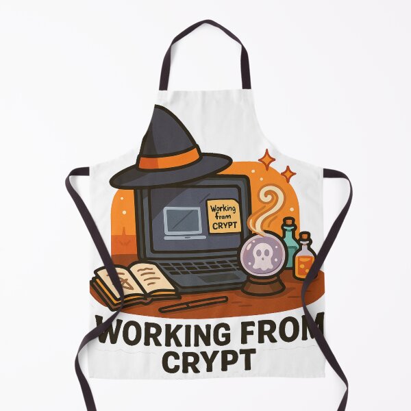 Item preview, Working From Crypt Witchy Work From Home Sticker designed and sold by NitkiStudio.