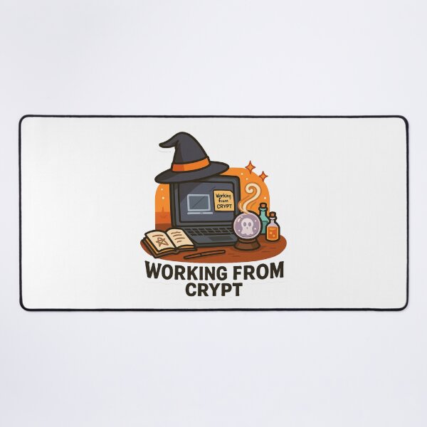 Item preview, Working From Crypt Witchy Work From Home Sticker designed and sold by NitkiStudio.