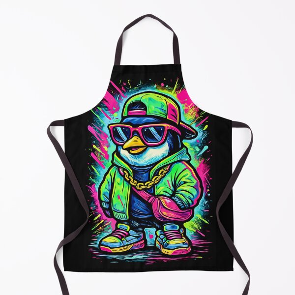 Item preview, Neon Graffiti Penguin – Funky Street Art Character designed and sold by JaaGo PopLab.