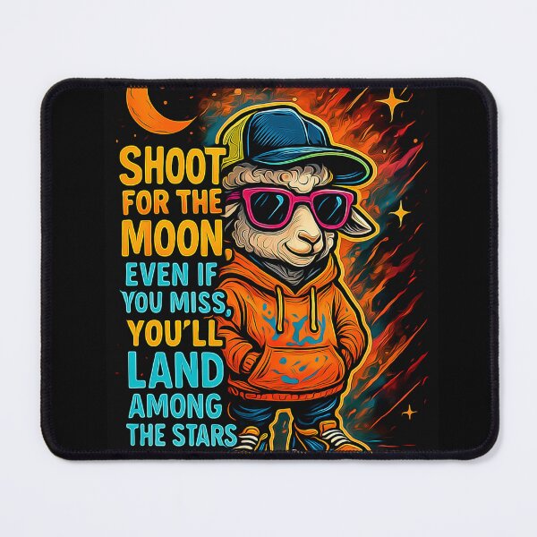Item preview, Whimsigothic Streetwear Sheep – Shoot for the Moon Hoodie Design designed and sold by JaaGo PopLab.