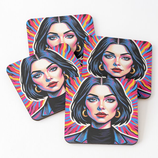 Artikelvorschau, Psychedelisches Pop-Art-Frauenporträt – Lebendige Retro-Ästhetik entworfen und verkauft von JaaGo PopLab.