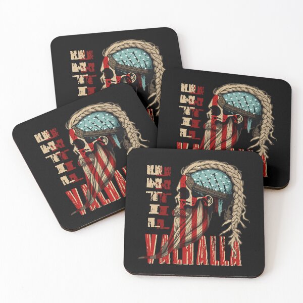 Item preview, Until Valhalla US Flag Viking Vintage Norse Til Valhalla designed and sold by AydenWiegand.
