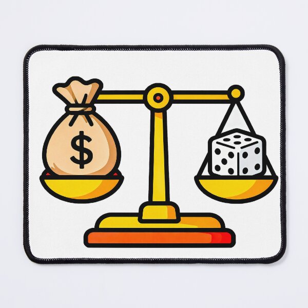 Item preview, Risk vs Reward Cartoon Sticker – Investor’s Pop Lab designed and sold by JaaGo PopLab.