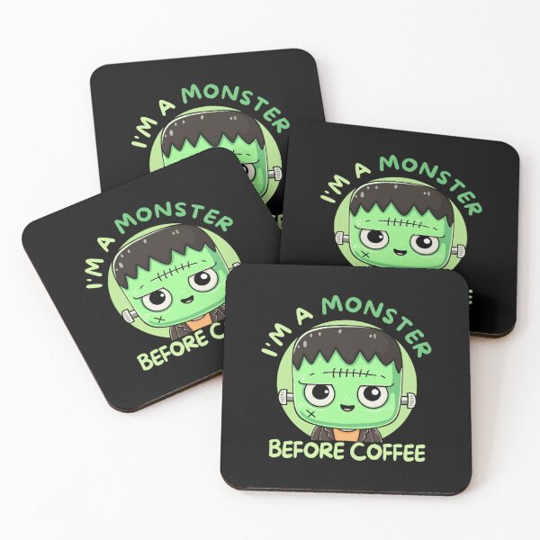 Item preview, I'm a Monster Before Coffee designed and sold by Lorena Tiana.