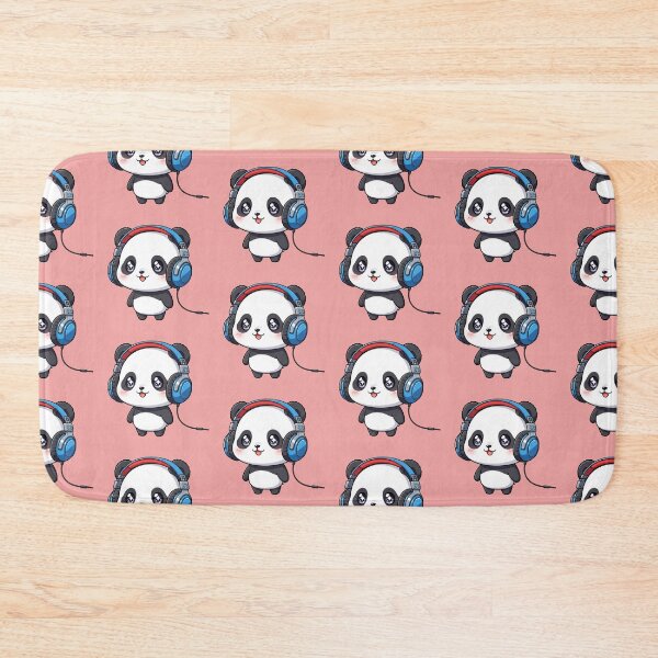 Item preview, The Music-Loving Cub: Adorable Panda with Headphones Grooving to the Beat designed and sold by bvdesignart.