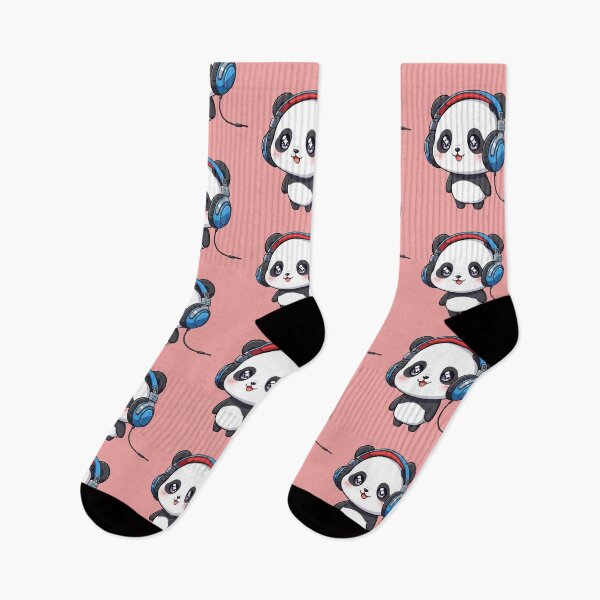 Item preview, The Music-Loving Cub: Adorable Panda with Headphones Grooving to the Beat designed and sold by bvdesignart.