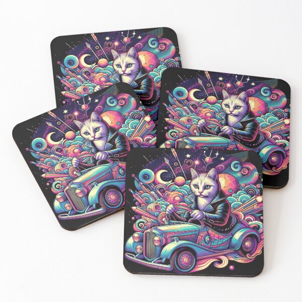 Item preview, Fantasy mystic car and cat designed and sold by Dogandesighn.