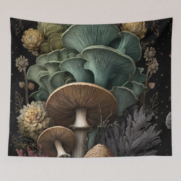 Item preview, Woodland Forest Botanical Mushrooms designed and sold by scicilysimonee.