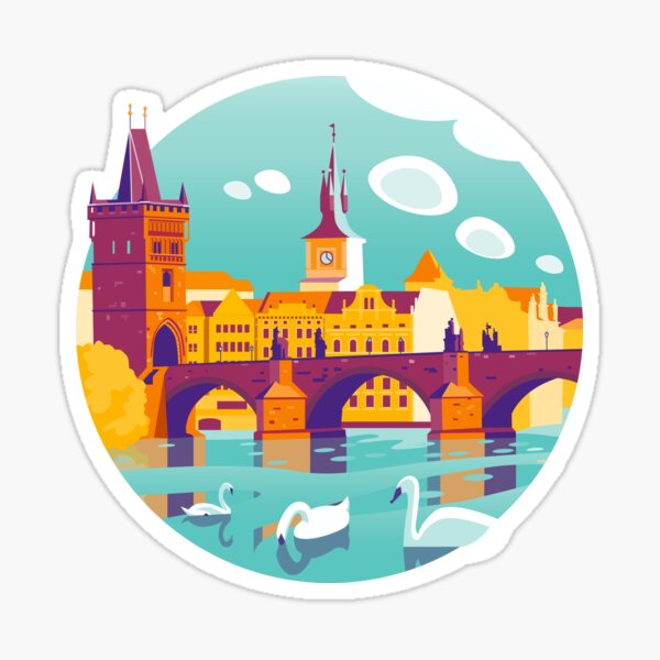 Aperçu de l'œuvre Prague et les cygnes créée et vendue par olgaserova.