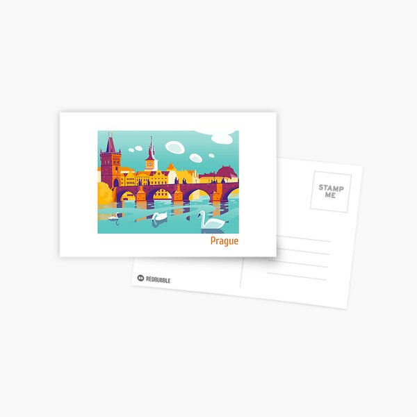 Item preview, Prague and swans designed and sold by olgaserova.