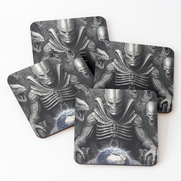Item preview, Dark alien king on his throne of power holding Earth. designed and sold by Piotrek0001.