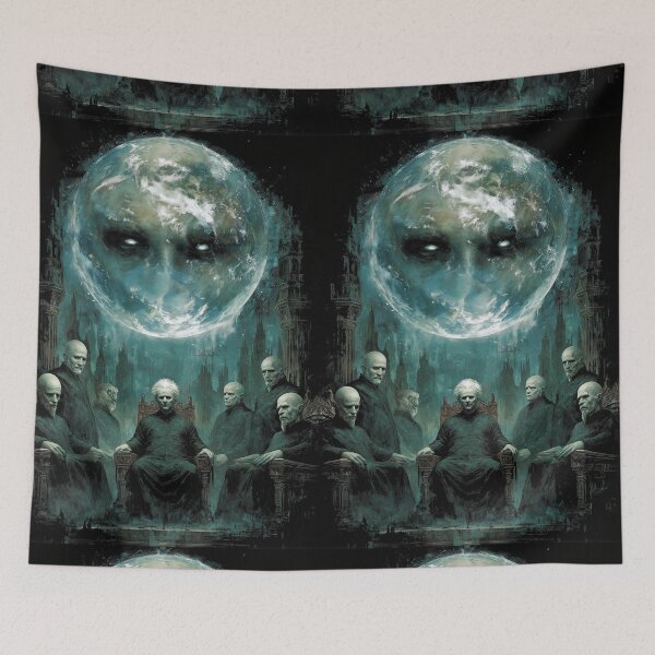 Item preview, A mysterious council gathers under the watchful eye of a planet. designed and sold by Piotrek0001.