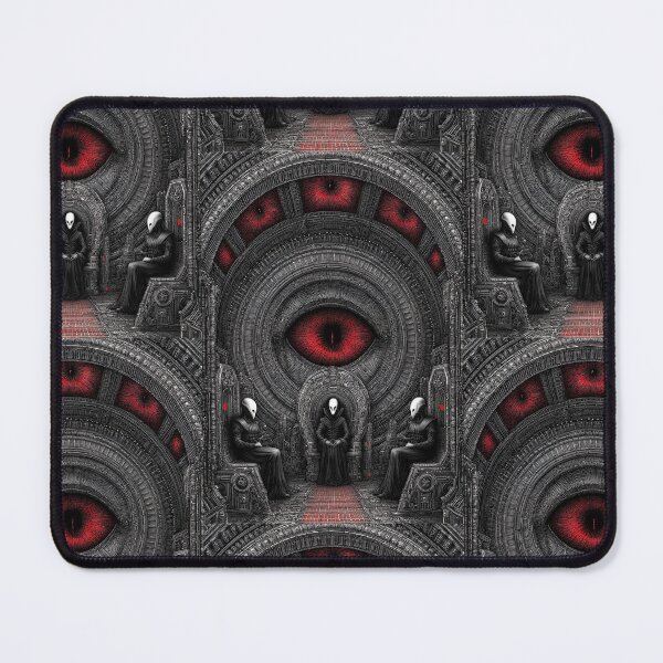 Item preview, A great red eye inside a mechanical alien temple. designed and sold by Piotrek0001.