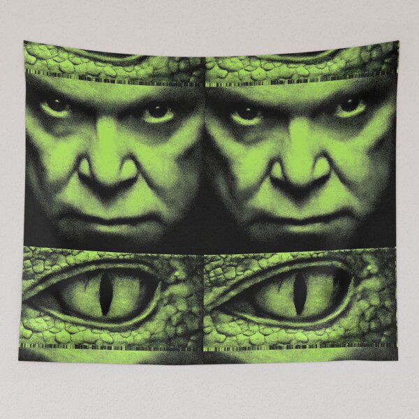 Item preview, A split image of a human face and reptile's eye. designed and sold by Piotrek0001.