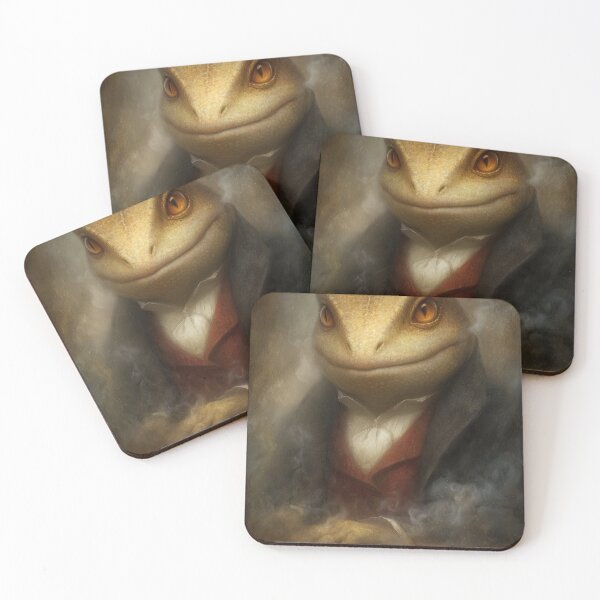 Item preview, An elegant portrait of a gentleman with a polite lizard face. designed and sold by Piotrek0001.