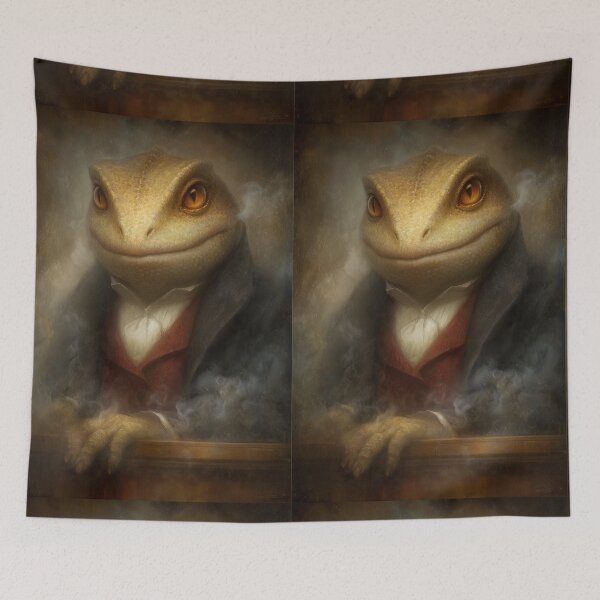 Item preview, An elegant portrait of a gentleman with a polite lizard face. designed and sold by Piotrek0001.
