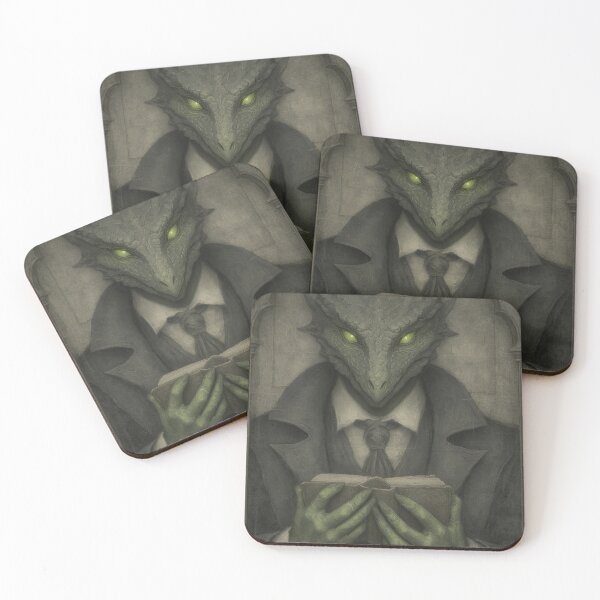 Item preview, Reptilian scholar in old clothes reading a forbidden ancient book. designed and sold by Piotrek0001.