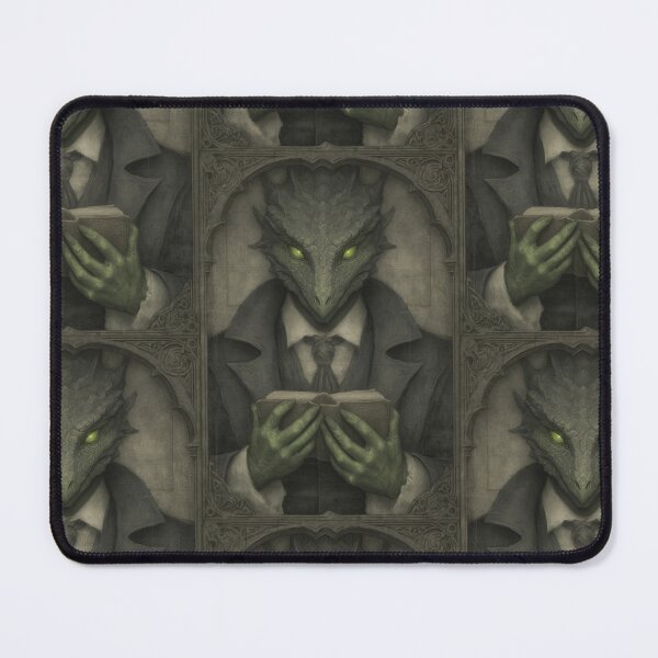 Item preview, Reptilian scholar in old clothes reading a forbidden ancient book. designed and sold by Piotrek0001.