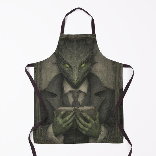 Item preview, Reptilian scholar in old clothes reading a forbidden ancient book. designed and sold by Piotrek0001.