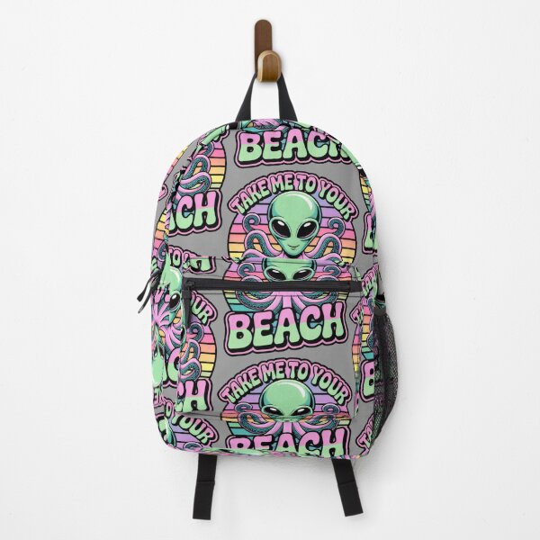 Item preview, Colorful Alien-Octopus Mashup with Sunset Stripes designed and sold by SplashTastic.
