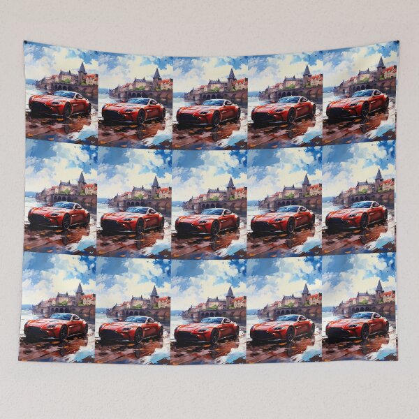 Item preview, Autumn Leaves And Fast Car Meet On Old City Bridge designed and sold by RevUpDesign.