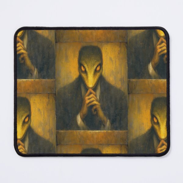 Item preview, portrait of a pensive lizard in a dark suit. designed and sold by Piotrek0001.