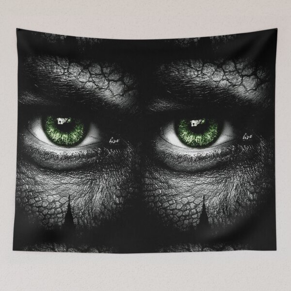 Item preview, A close-up of a piercing green eye of a reptile. designed and sold by Piotrek0001.