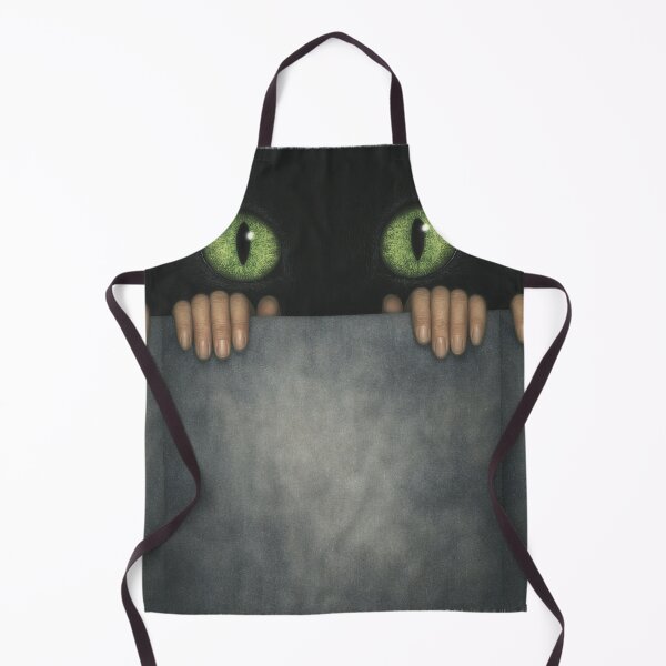 Item preview, Creepy green cat eyes and human hands emerging from darkness. designed and sold by Piotrek0001.