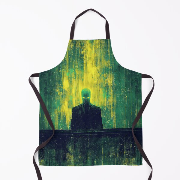 Item preview, Mysterious figure in a suit standing on abstract green background. designed and sold by Piotrek0001.