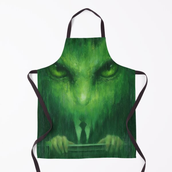 Item preview, Abstract painting of a green face in a suit. designed and sold by Piotrek0001.