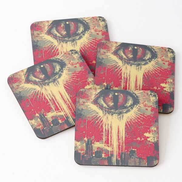 Item preview, All-seeing eye looks down upon the city in retro style. designed and sold by Piotrek0001.