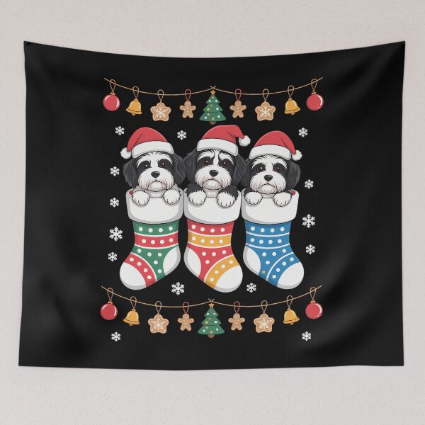 Item preview, Bernedoodle Dog in Christmas Kids Xmas designed and sold by ticlitule.