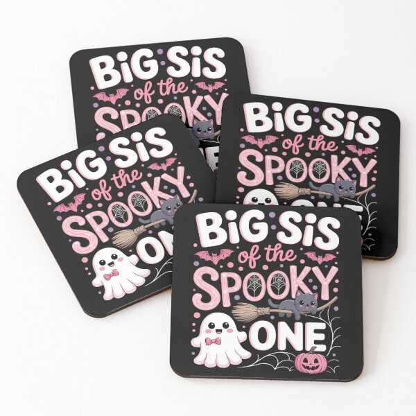 Item preview, Big Sis Of The Spooky One 1st Birthday Halloween Pink Ghost designed and sold by ticlitule.