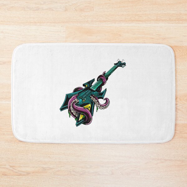 Item preview, Rock Guitar Trashed By Purple Octopus designed and sold by SkyeThiel.