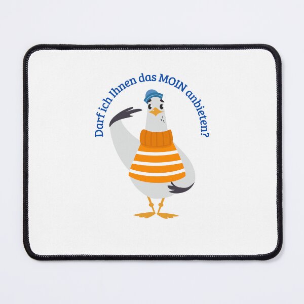 Item preview, Maritime Seagull – “May I offer you the MOIN?” Cartoon Design designed and sold by Fies-und-Fein.
