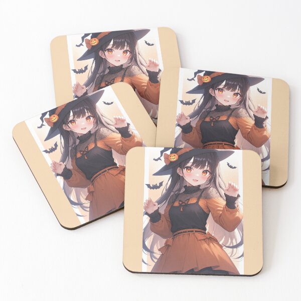 Item preview, Anime girl Halloween and bats designed and sold by ArtsJulian.