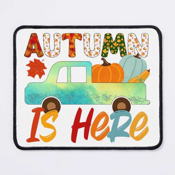 Item preview, Autumn Truck with Pumpkins and Fall Leaves designed and sold by QuietBloom80.