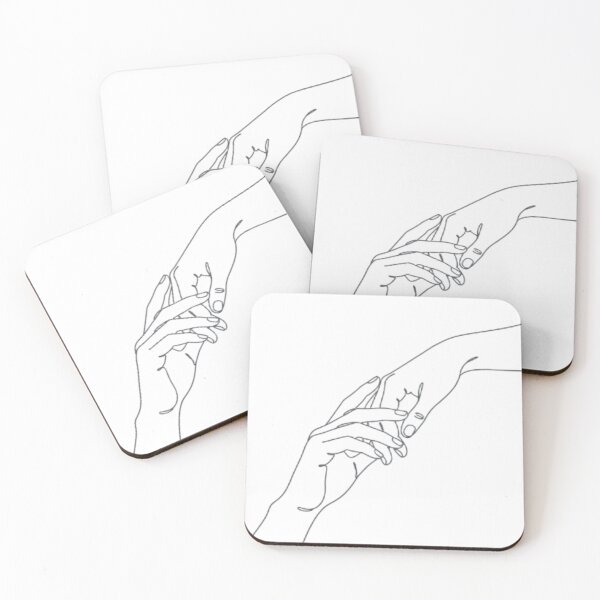 Item preview, Abstract Line Art of Hands Touching designed and sold by StylHive.