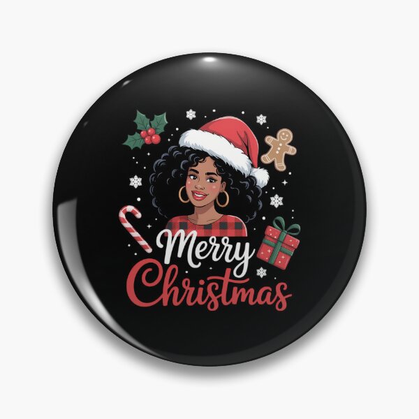 Item preview, Black African Girl American Melanin Christmas Santa Hat Xmas designed and sold by BiellaSar.