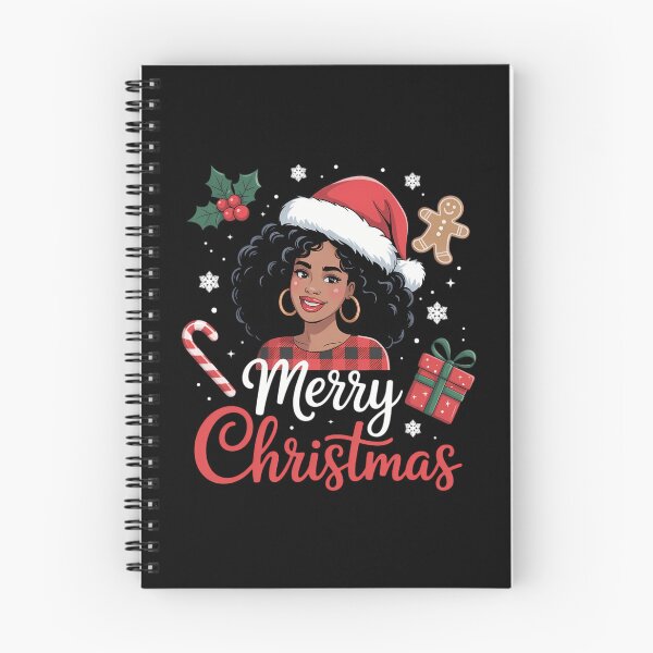Item preview, Black African Girl American Melanin Christmas Santa Hat Xmas designed and sold by BiellaSar.
