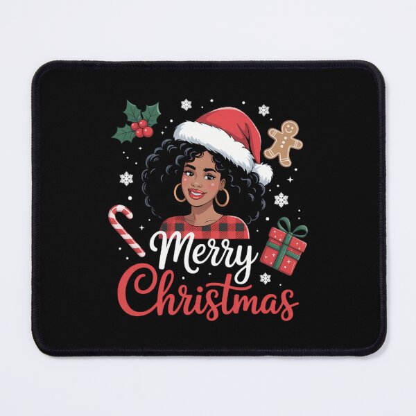 Item preview, Black African Girl American Melanin Christmas Santa Hat Xmas designed and sold by BiellaSar.