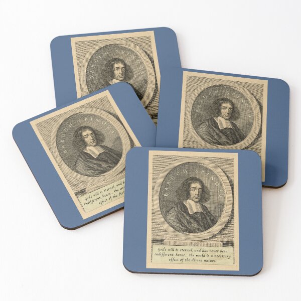 Item preview, Baruch Spinoza quote: God's will is eternal, and has never been indifferent; hence... the world is a necessary effect of the divine nature. designed and sold by artbleed.